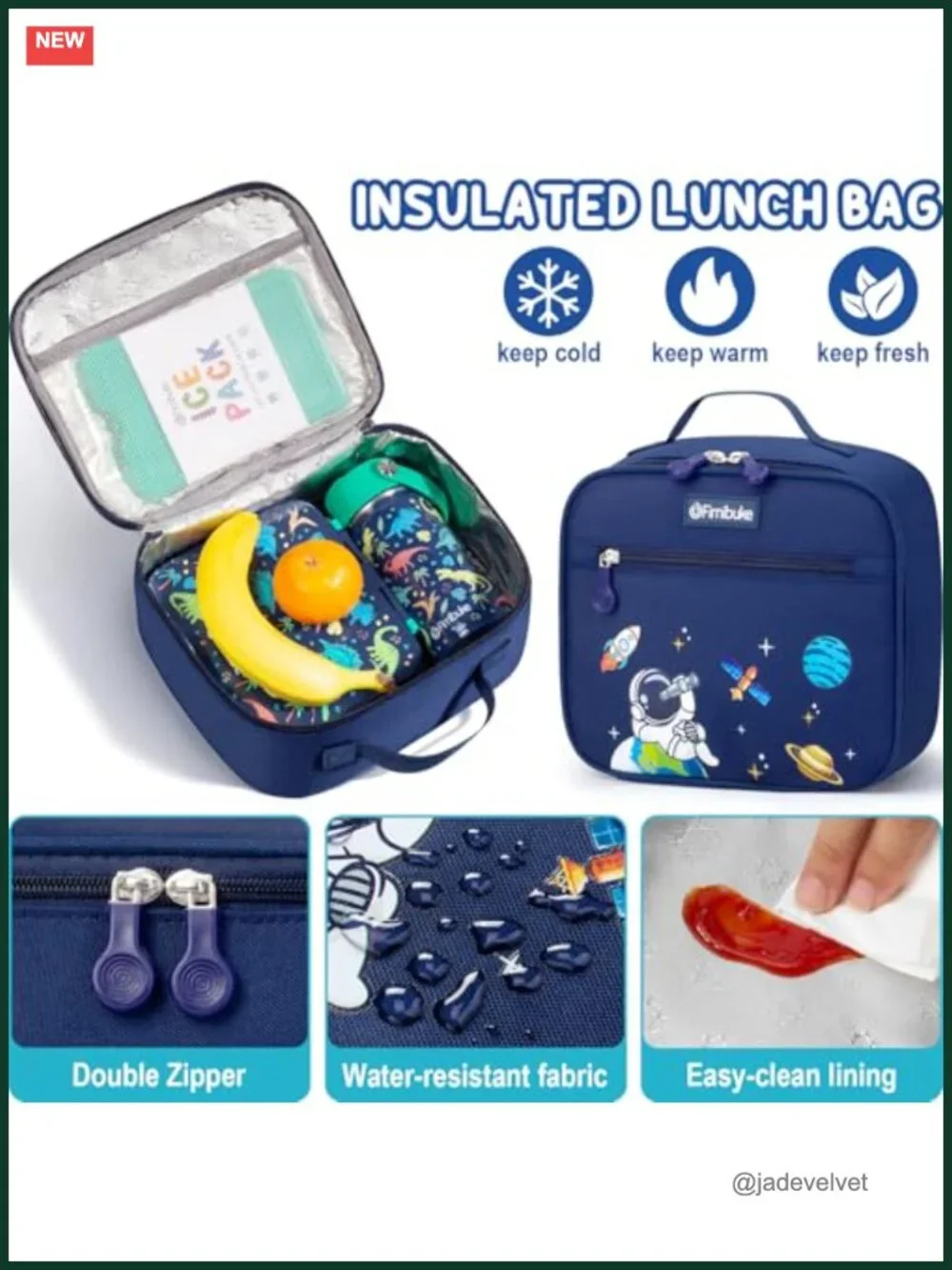 3-Piece Kids Backpack Set with Lunch Box & Pencil Pouch